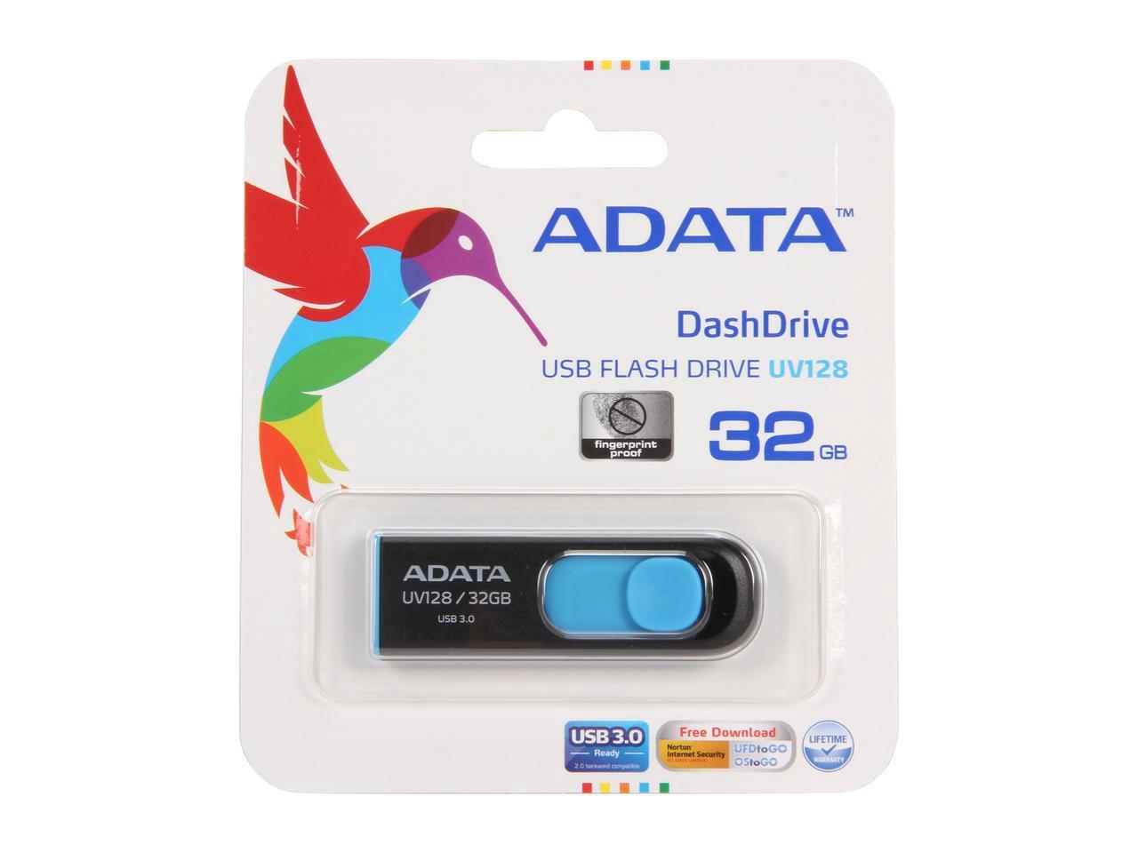 ADATA 32GB UV128 USB 3.0 Flash Drive (AUV128-32G-RBE) - Click Image to Close
